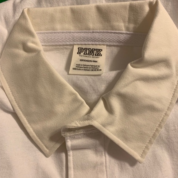 PINK Victoria’s Secret LONG SLEEVE RUGBY TEE Small - Picture 6 of 8